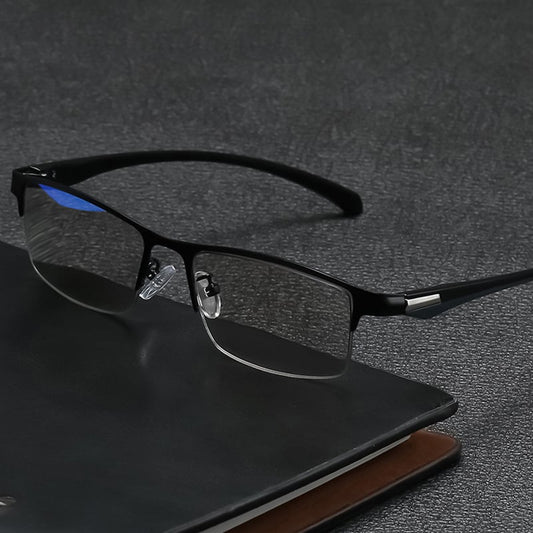 Titanio Gafas de Lectura Multifocal Fotocromáticas Progresivas Doble Luz Antiazul