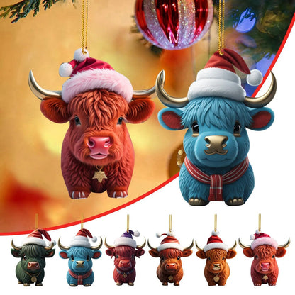 🎄Perfect cadeau🐮 Koe-ornament voor de kerstboom✨